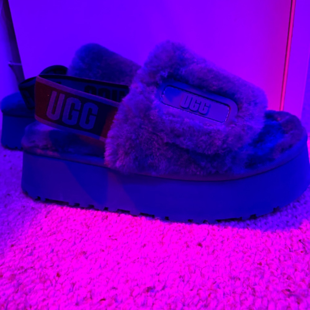 FUZZY UGG PLATFORMS—1.5 in.—real wool and foam—